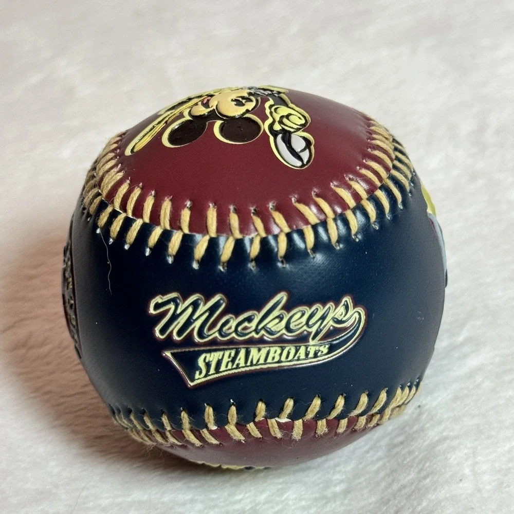 Disneyland Mickey Mouse Mickey's Navy & Red Steamboat Collectible Baseball 3